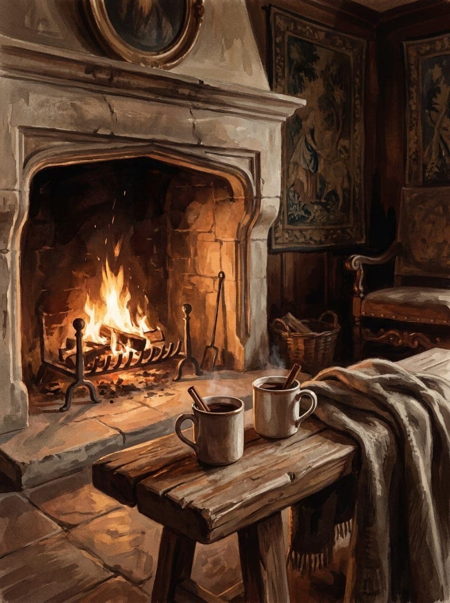By the hearth