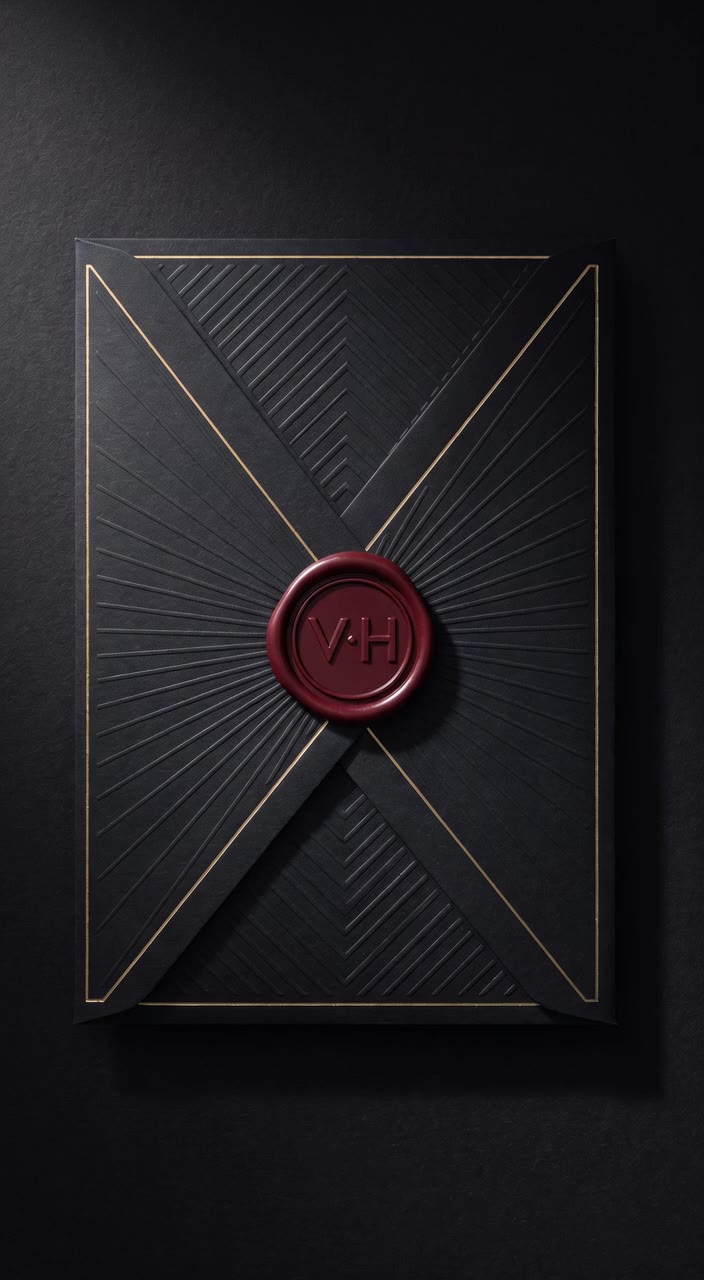 Gilded sealed envelope