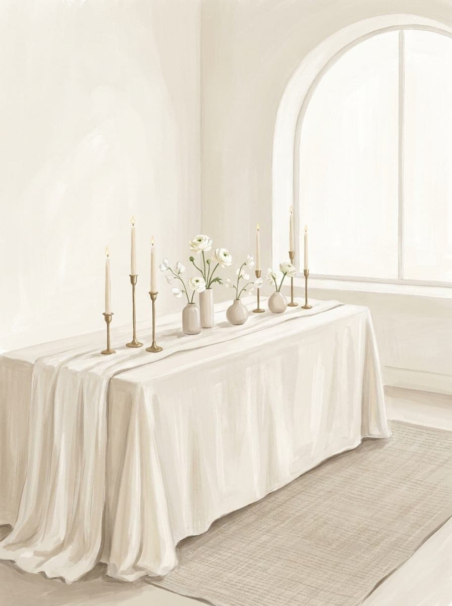 The table