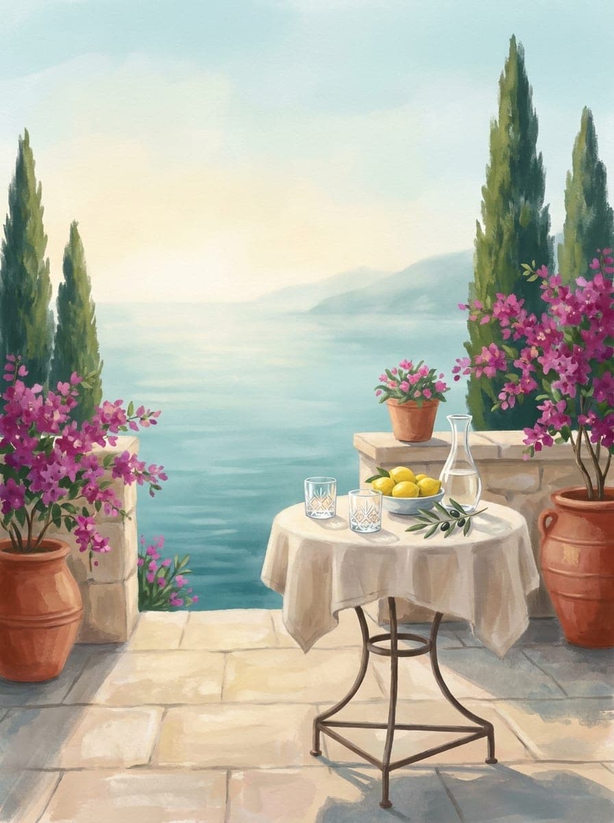 The terrace